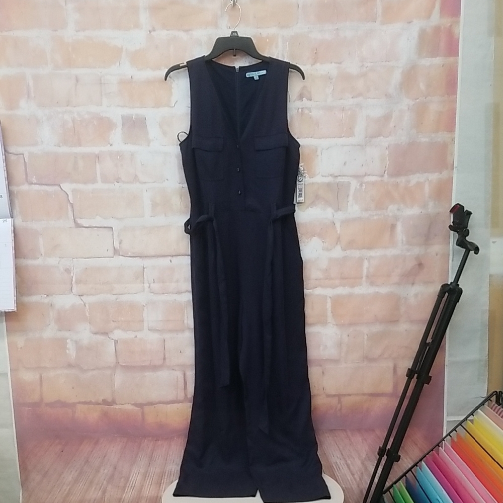 NWT ANTONIO MELANI Size 10 Dark Blue Jumpsuit